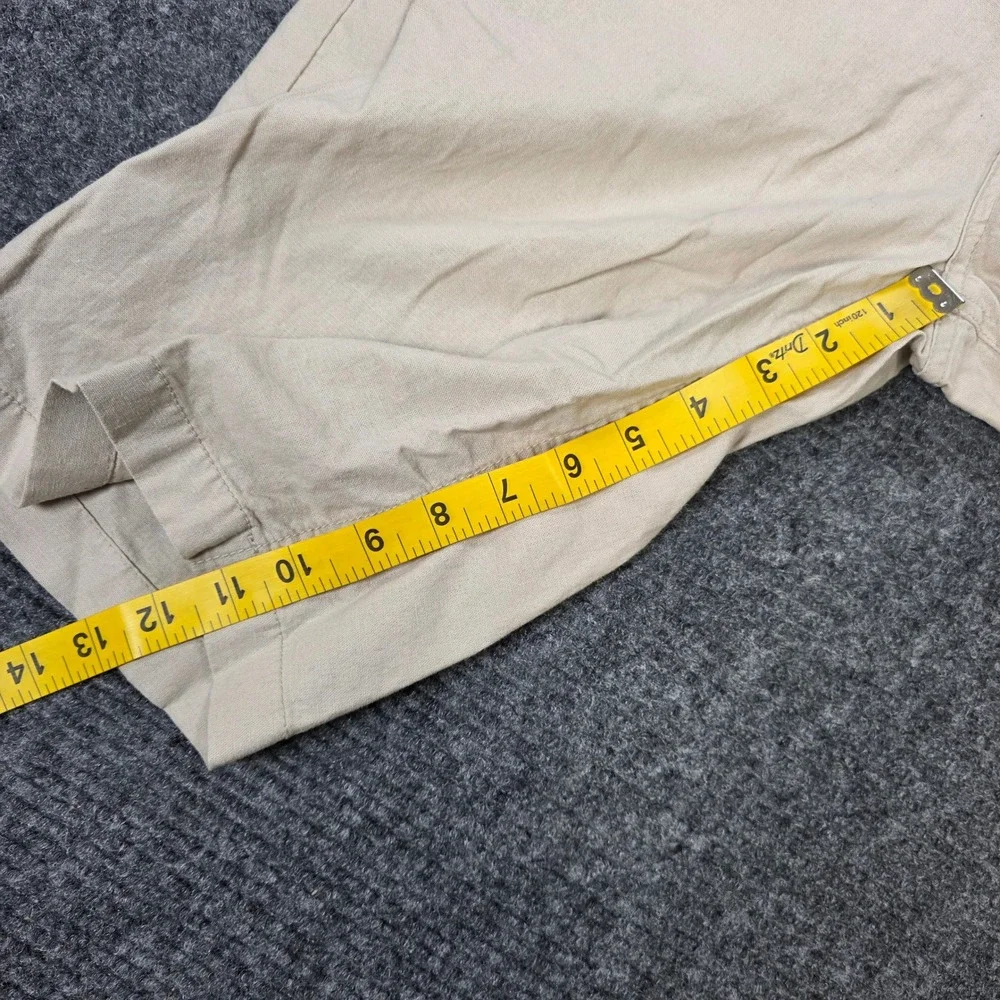 Old Navy Khaki Linen Cotton Blend Shorts Boy's‎ Size 18 Regular Tan Standard